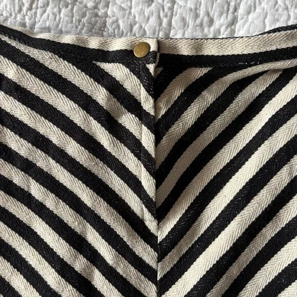 Sz8 Anthro Greylin Woven Chevron Striped Circle Skirt - Picture 5 of 12